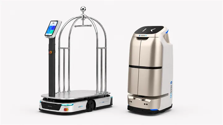 Robot KEENON S100 para servicio de botones y apoyo de room service en hotel