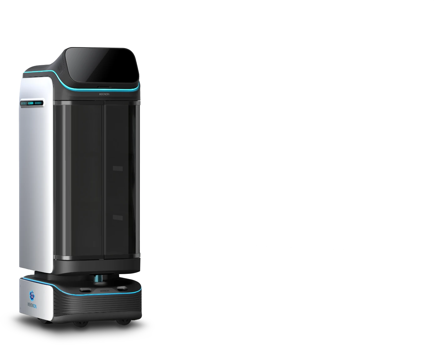 Robot de entrega cerrada KEENON T3 en ángulo derecho