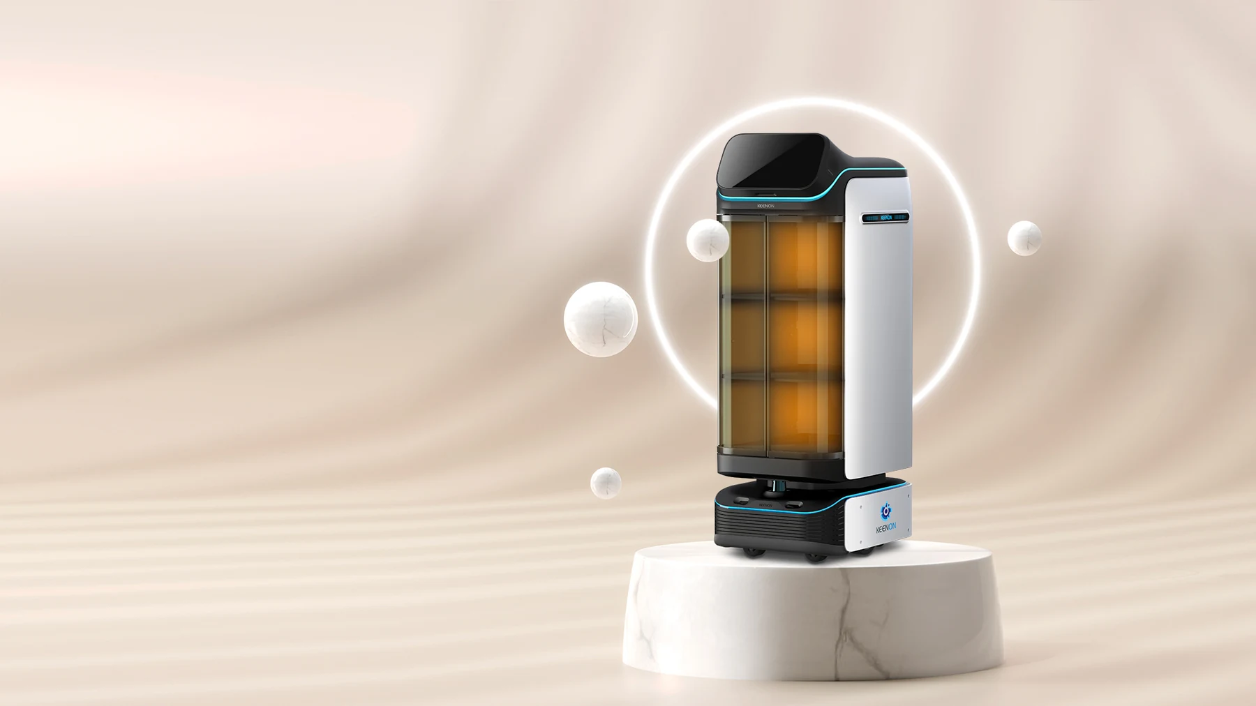 Robot de room service KEENON W3 en estudio